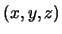 $(x,y,z)$